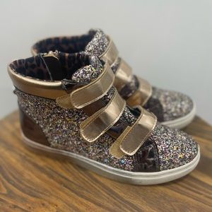 Girls Steve Madden glitter high top sneaker